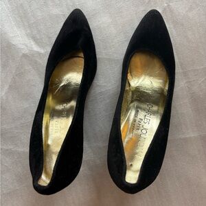 Women’s Vintage Charles Jourdan Black Suede Pointed Toe Women’s Pumps
